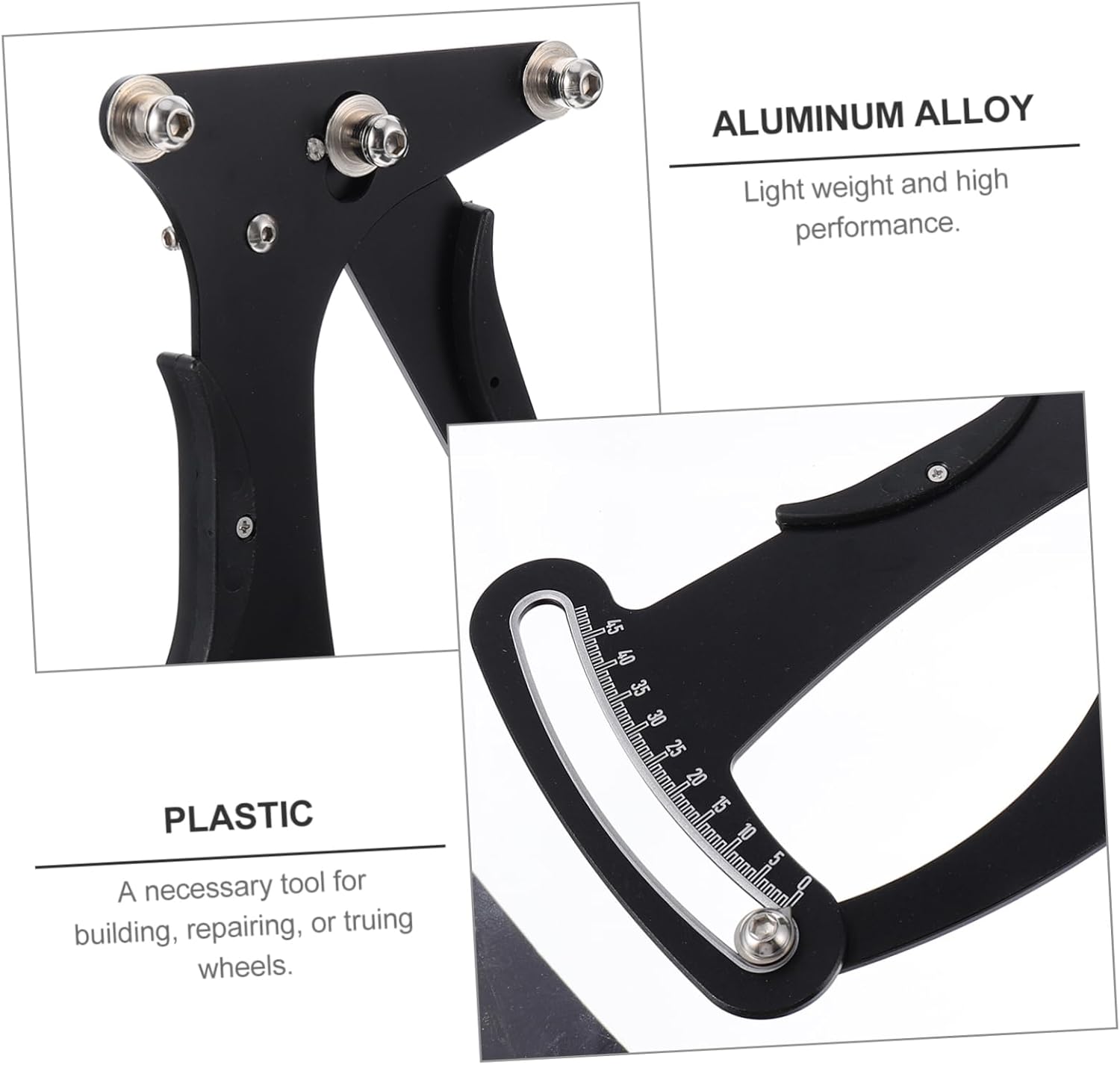 VANZACK Spoke Tension Gauge Bike Tensiometer for Wheel Measuring Precision Tool for Steel Flat Aluminum Titanium Spokes User-Friendly Design