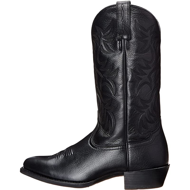 Generic Men's Fashion Round Toe Embroidered Western Cowboy Boots3