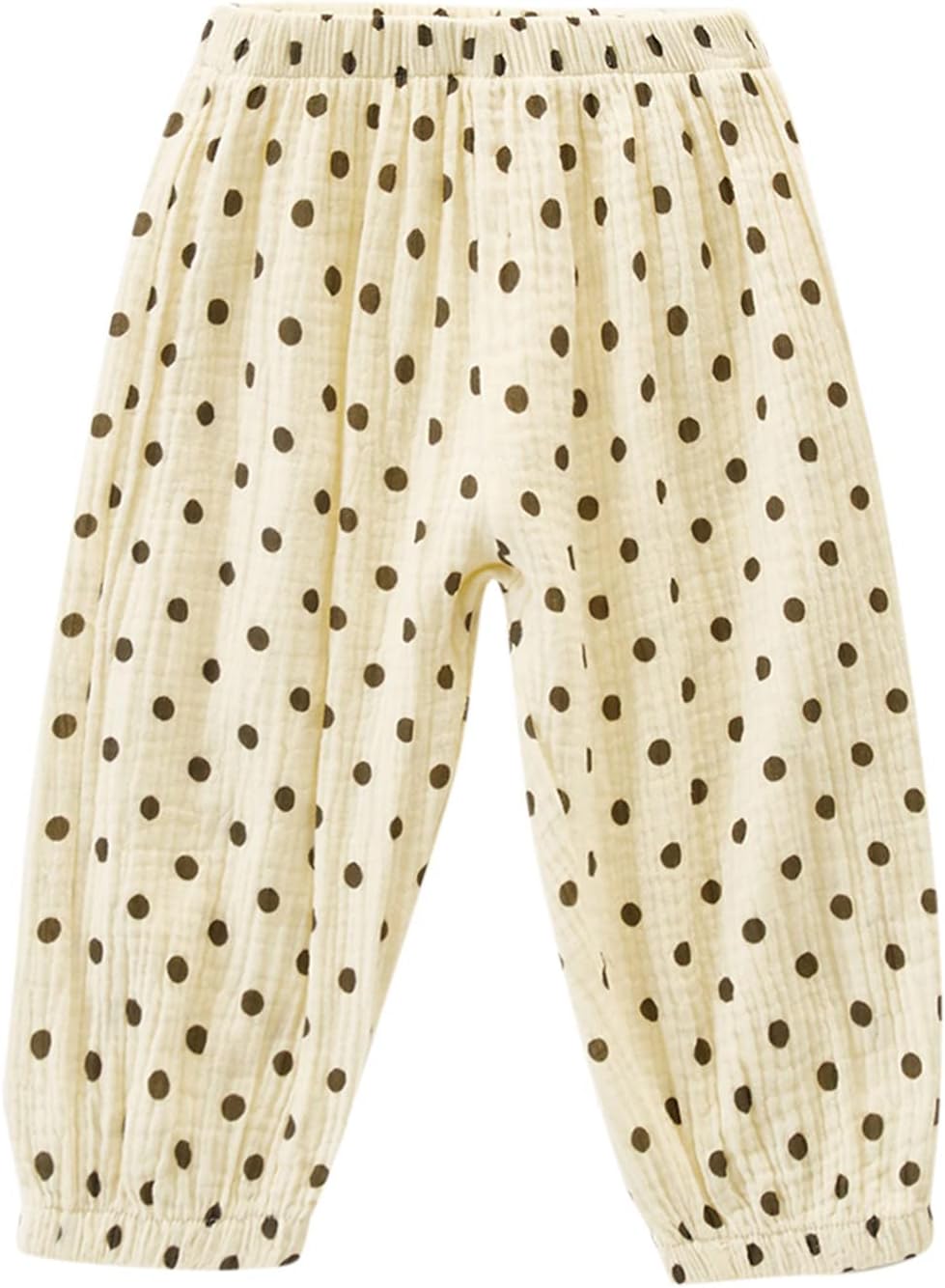Children Toddler Kid Baby Boys Girls Cute Cartoon Print Polka Dot Sport Pants Oversized Sweatpants (Brown, 2-3 Years)