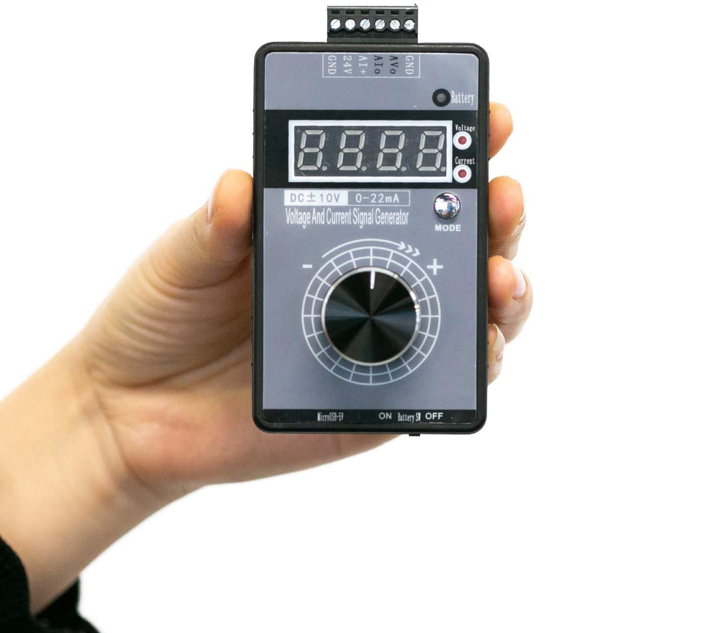 Stromsignalgenerator 10 V 0 – 20 mA aktualisierter wiederaufladbarer Akku für Debugging PLC Geschwindigkeitsregelung Servomotoren Dimmer Licht