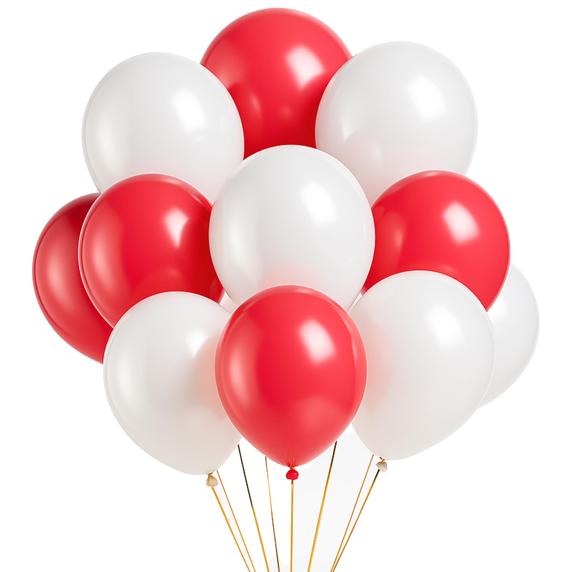 Trimming Shop 500 Pcs Red & White 10 Inch Helium Grade Latex Balloons