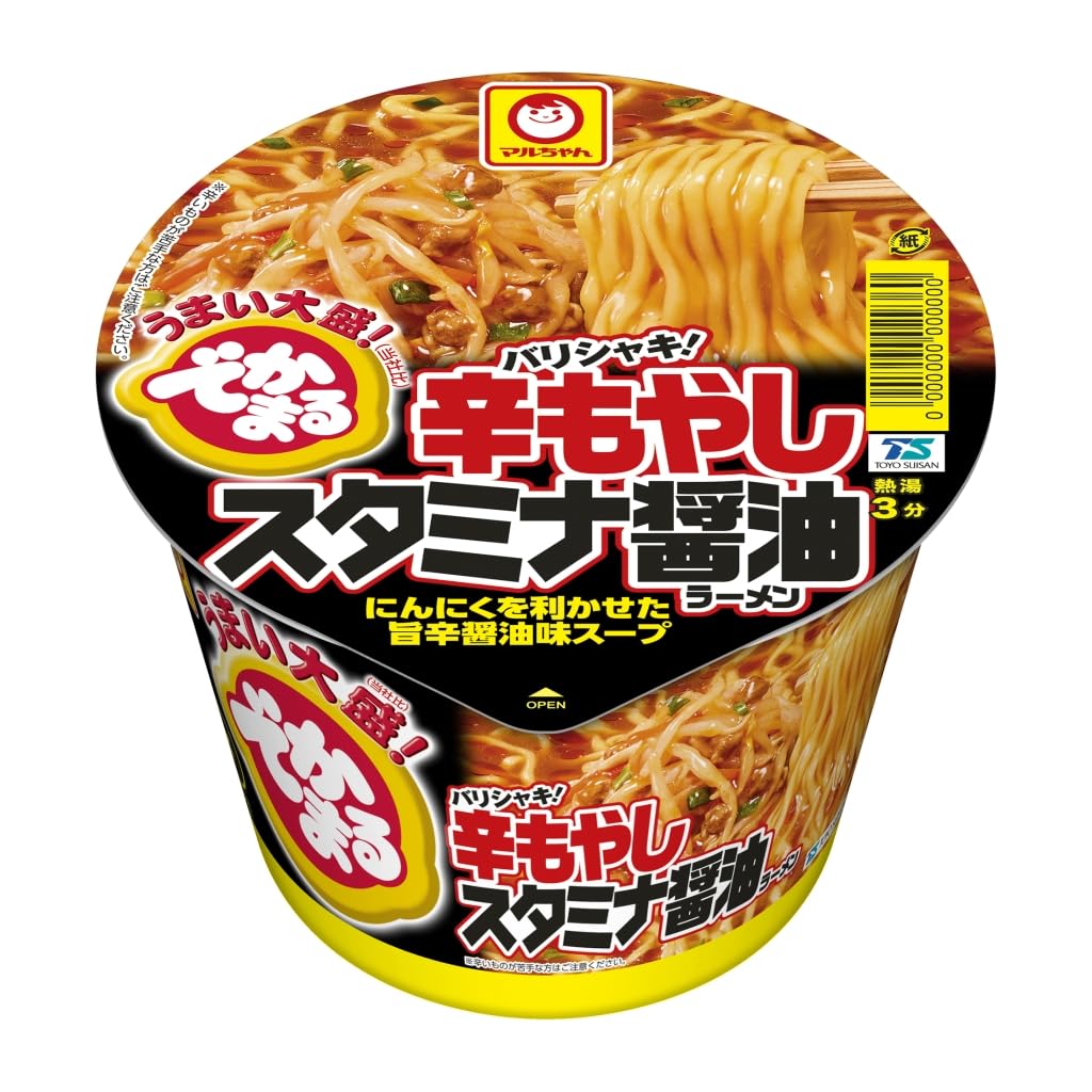 Amazon.co.jp: マルちゃん でかまる バリシャキ！辛もやしスタミナ醤油