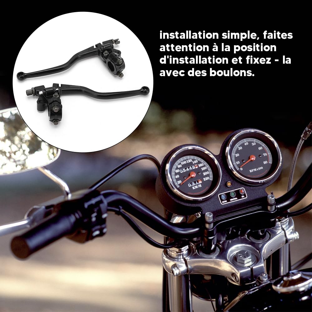 2 Stück Kupplungshebel Motorrad - Aluminium, 22mm, Für CG 125 & Pit Bikes