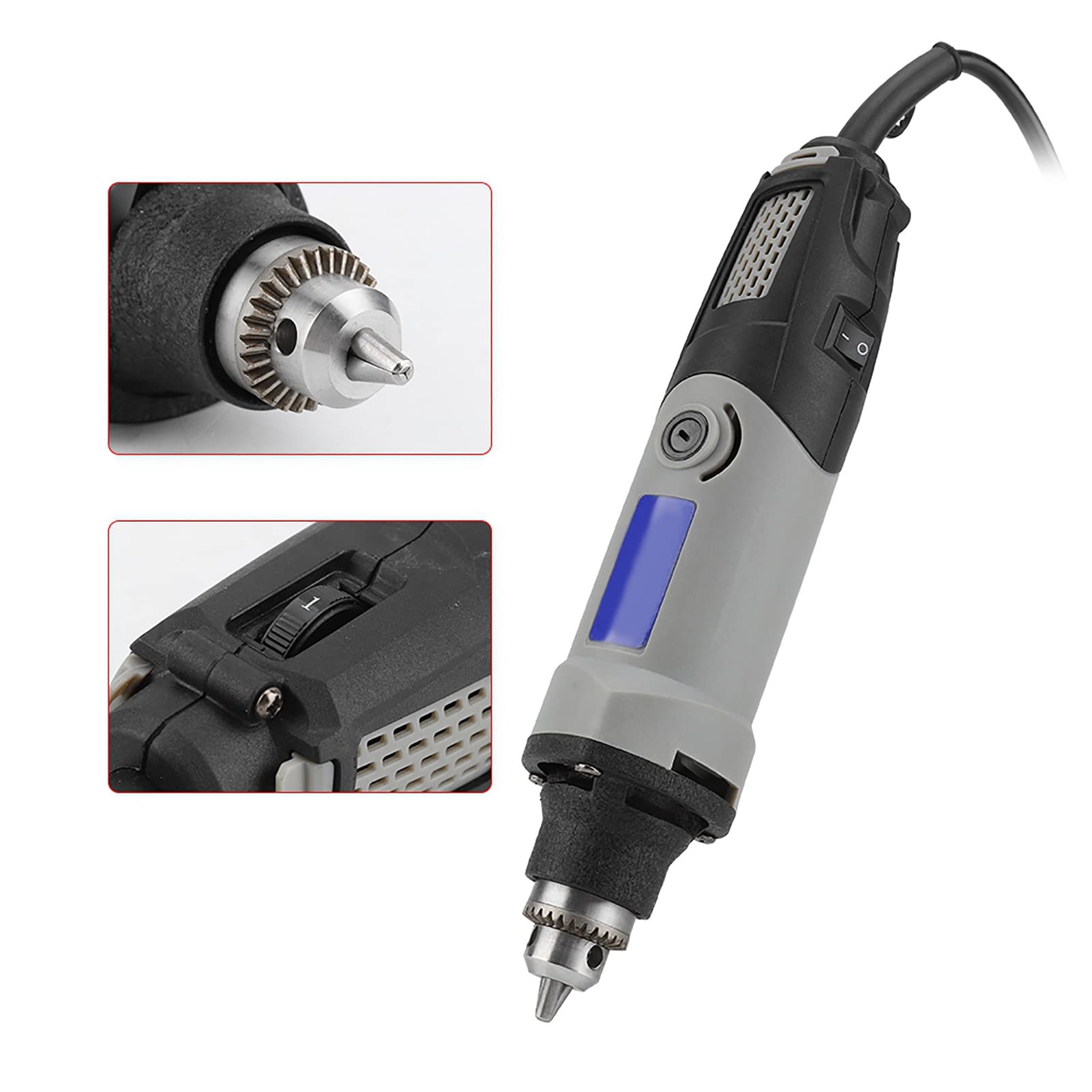 Fabater Trapano Elettrico per Smerigliatrice Elettrica da 400 W, 6 Utensili Rotanti a velocità Variabile per Intaglio, Taglio, Smerigliatura, Lucidatura, capacità Mandrino da 0,6-,5 Mm, Design di