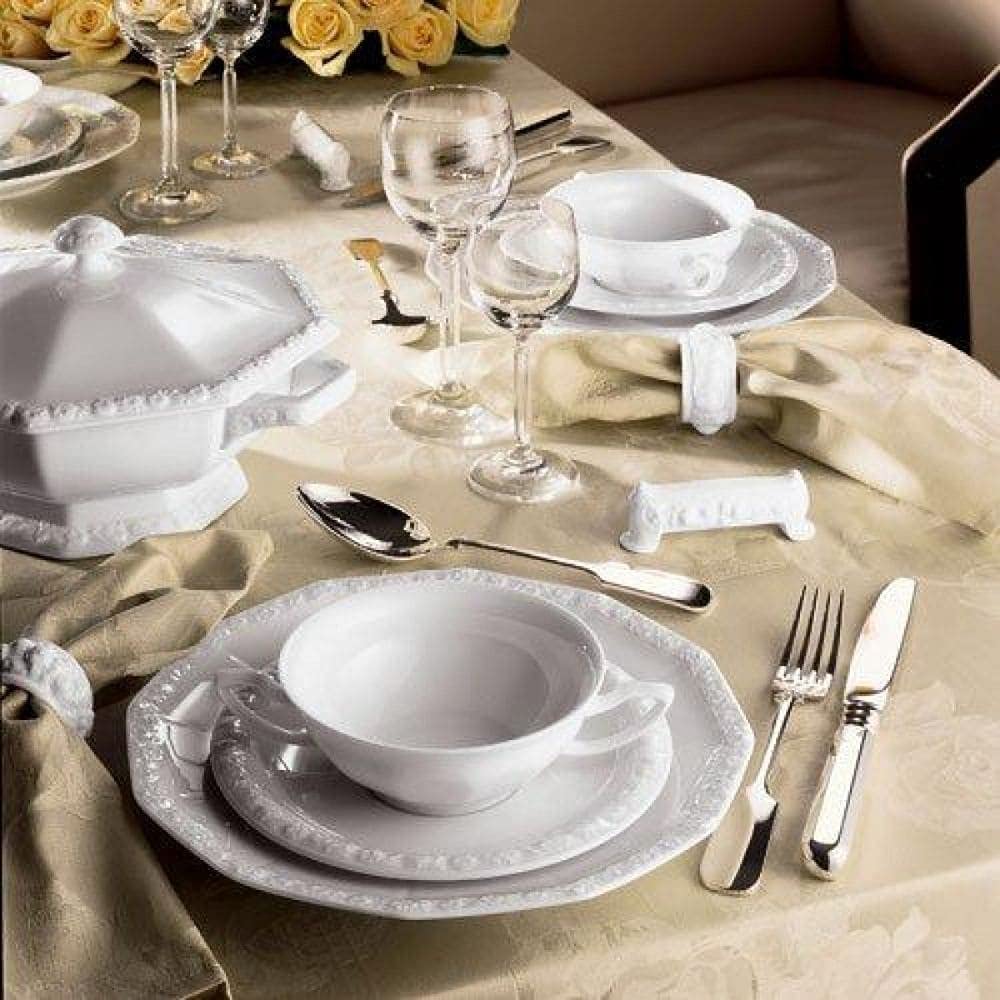 6 x Speiseteller 26 cm - Rosenthal Maria Weiss
