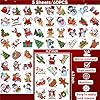 Christmas Temporary Tattoos | Christmas Decorations Party Favors Accessories Goodie Bags Stocking Stuffers Stickers Xmas Santa Claus Reindeer Snowman Gift Idea For Kids Boy Girl Teen Adult-60Pcs #3