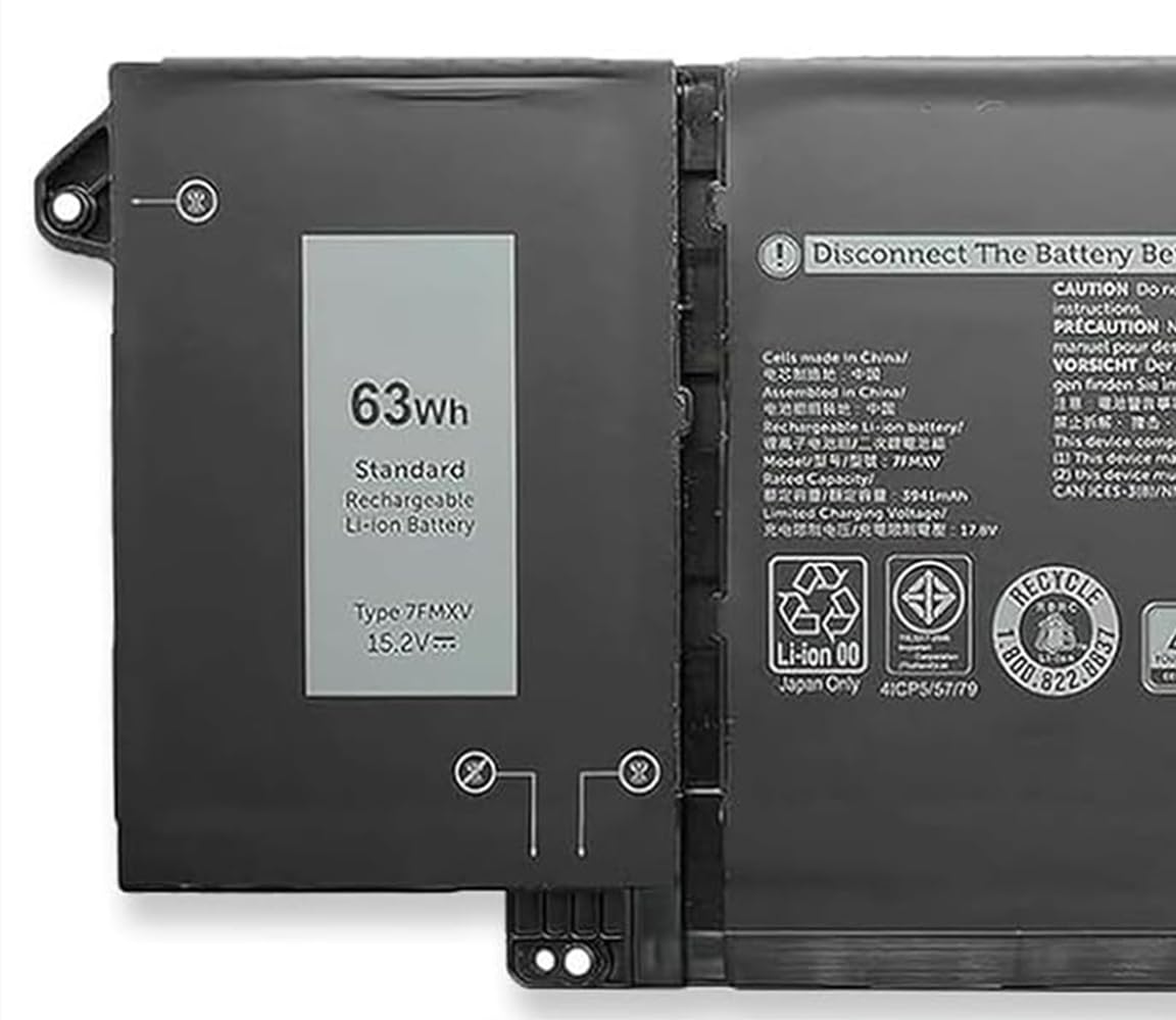 7FMXV Akku 15.2V 63Wh für Dell Latitude 5320 7320 7420 7520 | Hochwertige Zellen mit Schutz vor Überladung & Überhitzung. Lange Laufzeit, einfache Installation & zuverlässige Leistung.