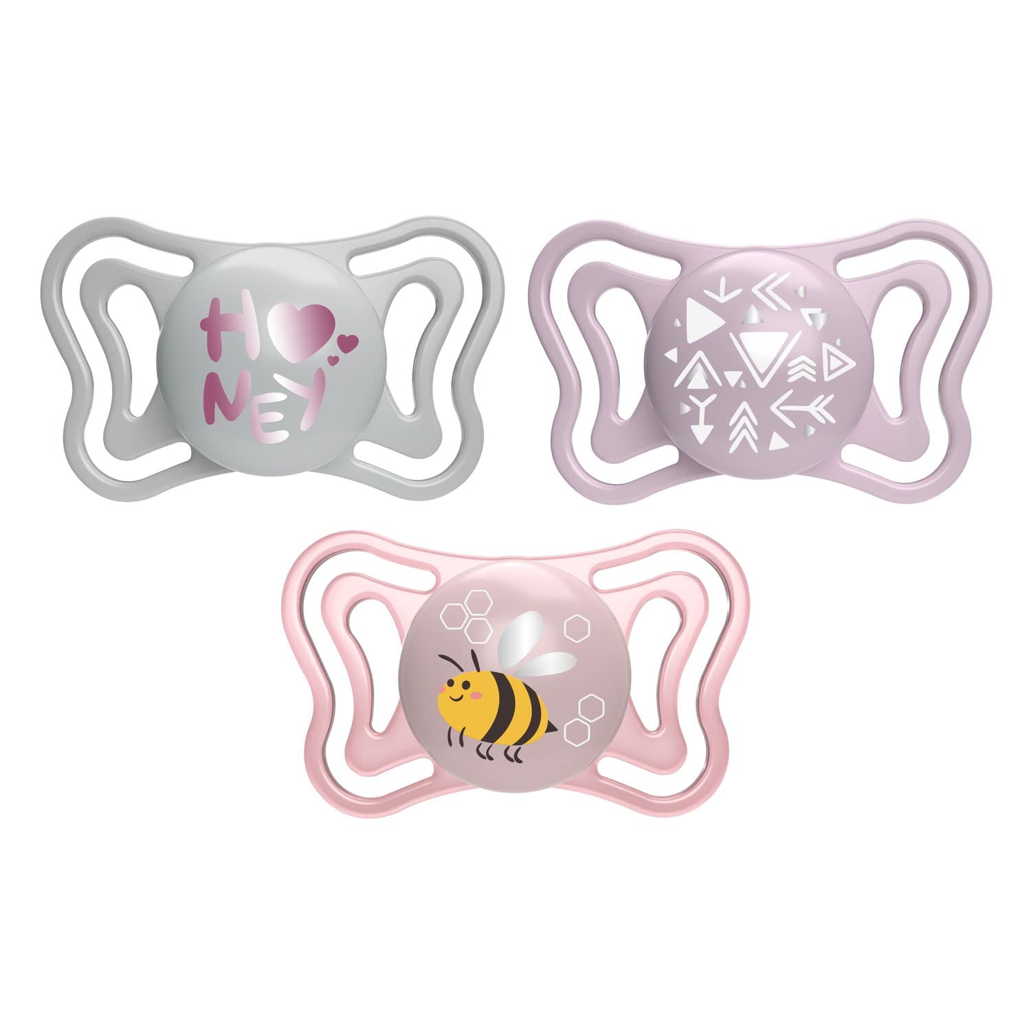 Chicco Rosa Chupete Silicona Physio Light Ortodontico 2-6 M 2 U