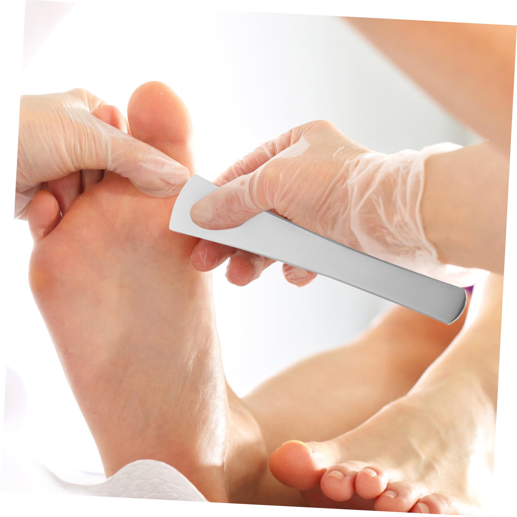 Kit Pedicure 7 Pezzi in Acciaio al Manganese Argento | Uso Familiare e Professionale, per Esfoliare Pelle Secca e Rimuovere Calli, Pulizia Mani e Piedi