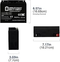 Vista 2 de ML18-12 - Batería de repuesto para UPS de 12 V 18 AH compatible con Power Patrol SLA1116-2