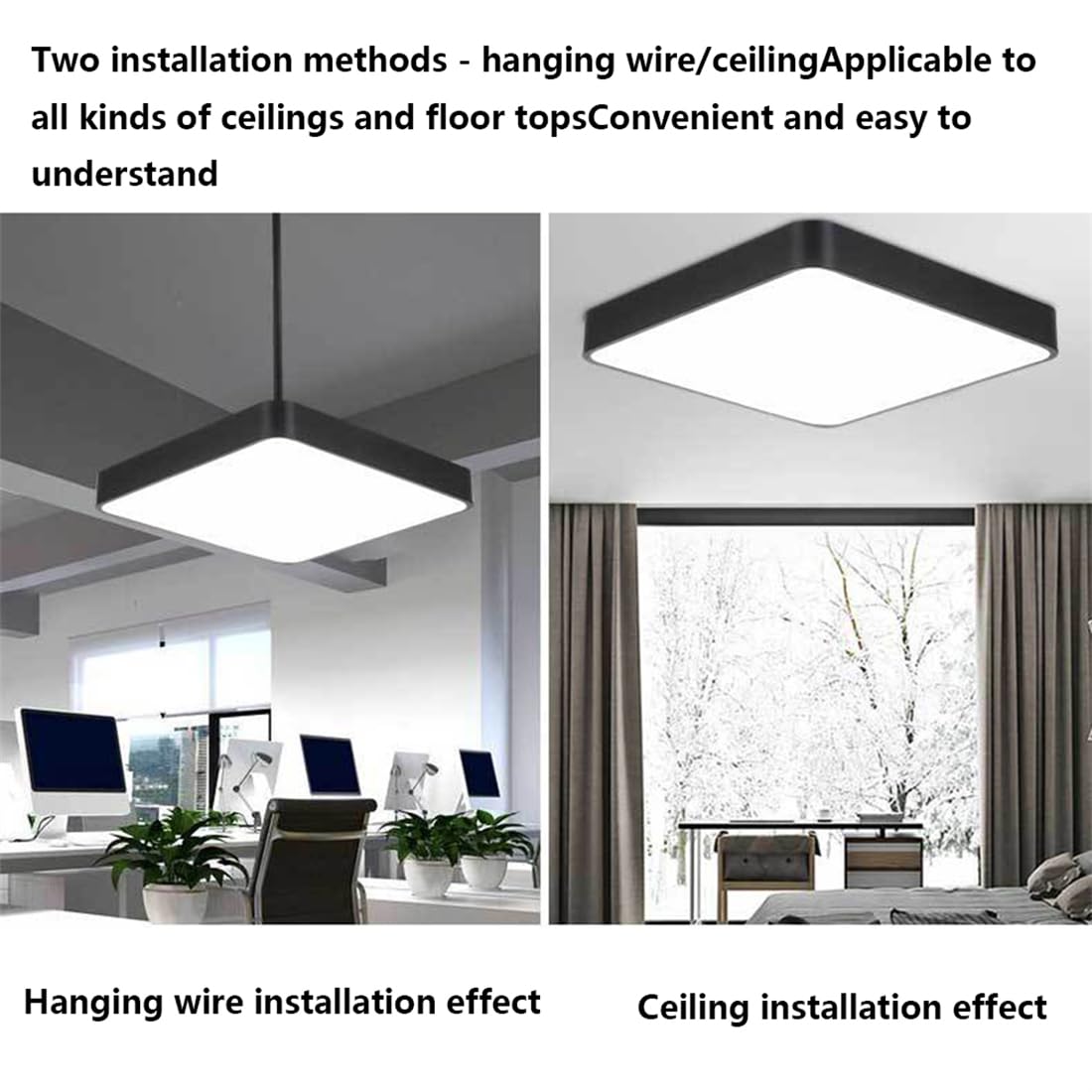 Czarna Kwadratowa Lampa Wisząca W Stylu Industrialnym Minimalistyczna Lampa Wisząca Z Regulacją Wysokości Żyrandol Komercyjny Kwadratowe, Postarzane Oświetlenie Sufitowe Do Kuchni, Wyspy,