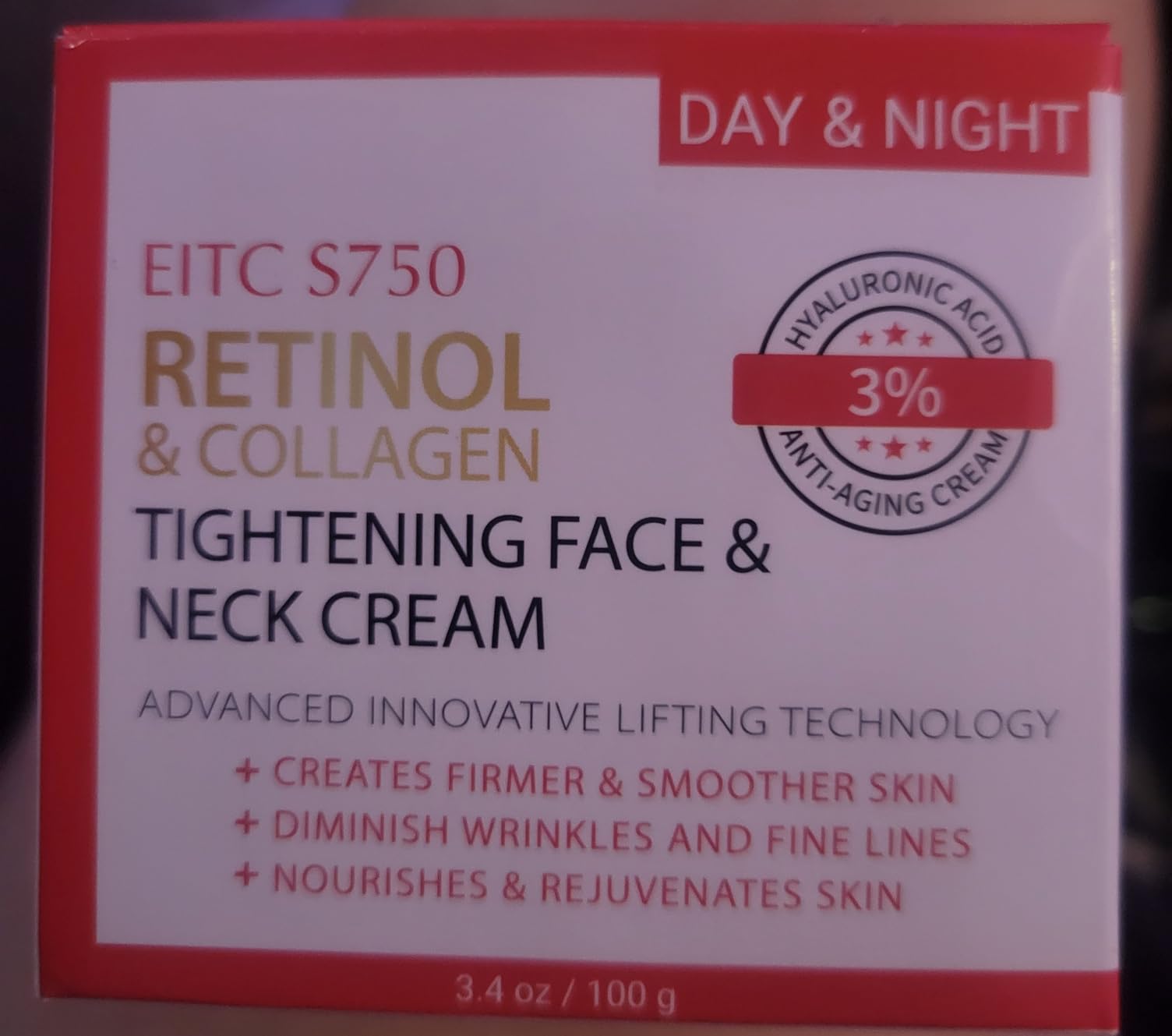 ZDQULX Retinol Cream for Face, Anti-Aging Neck Cream for Tightening and Firming with Collagen & Hyaluronic Acid, Instant Face Lift Cream Face Moisturizer for Women & Men, Rapid Wrinkle Repair 3.4 fl. oz