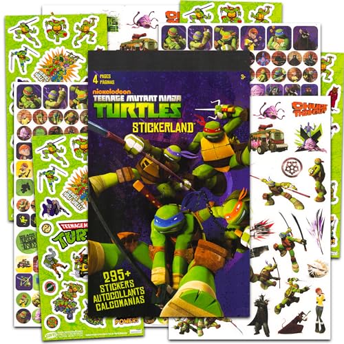 Teenage Mutant Ninja Turtles Stickers Party Favor Set ~ Bundle Includes over 350 TMNT Stickers for Boys Kids (8 Sticker Sheets TMNT Party Supplies)