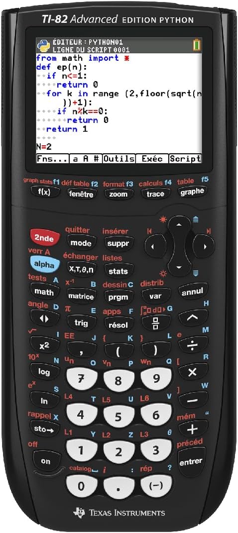TEXAS INSTRUMENTS TI-83 Premium CE Edition Python – Calculatrice ...