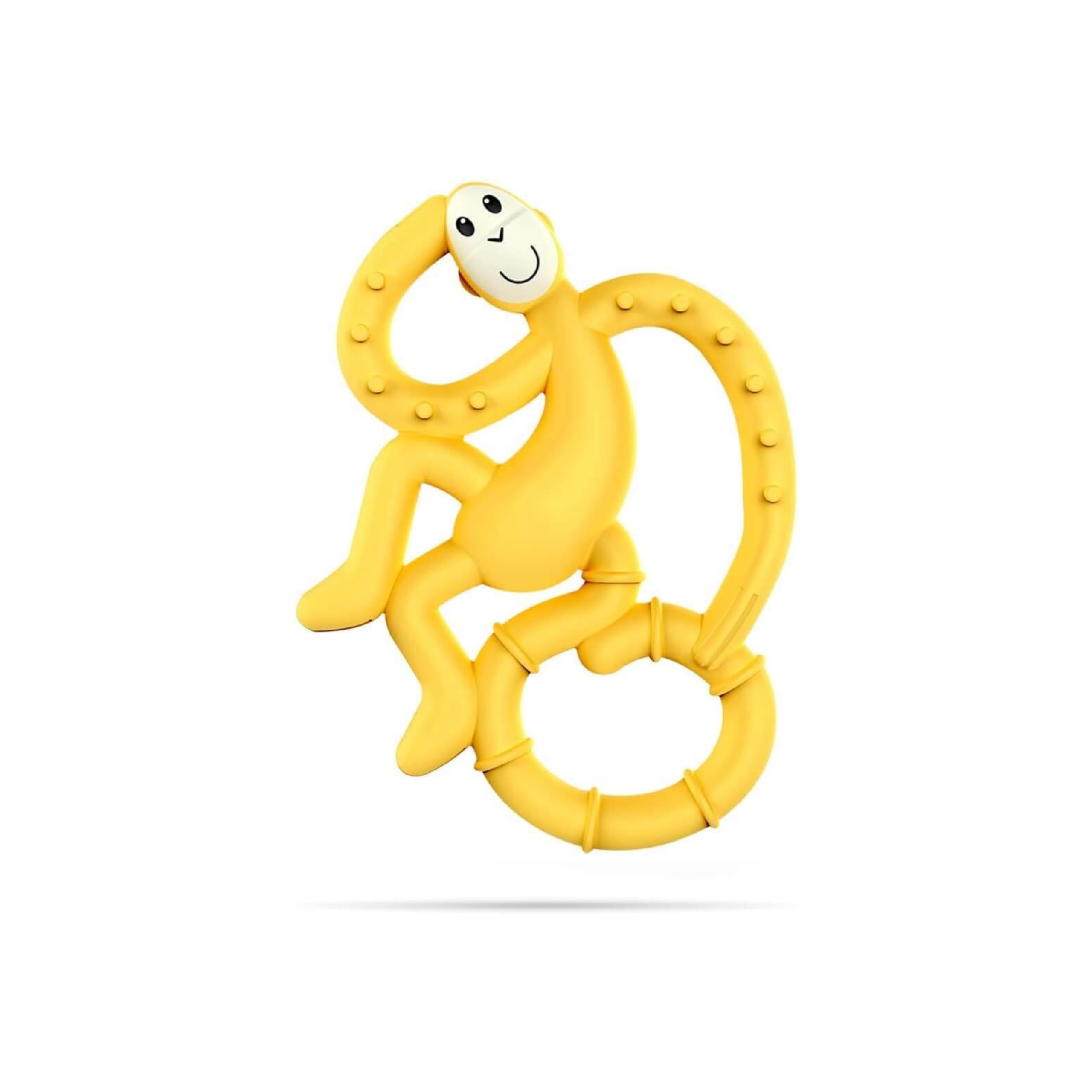 Matchstick Monkey, Antimicrobial Silicone Teether, Easy To Grip, BPA Free, 3 Months Old+, 10 cm, Yellow Mini Monkey