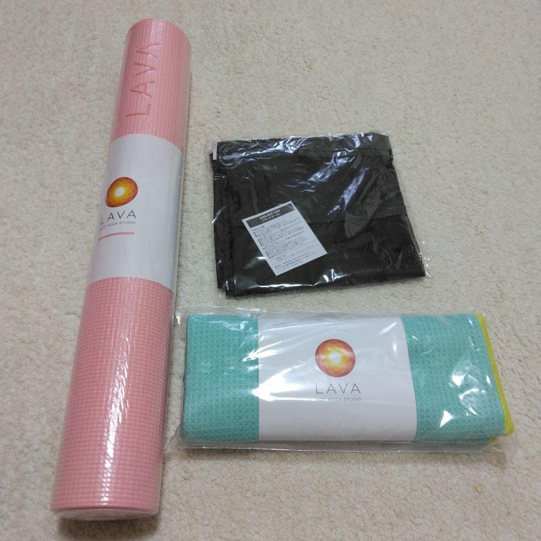 新品LAVAヨガマット、ラグ、マットケース LAVA ホットヨガマット、ラグ