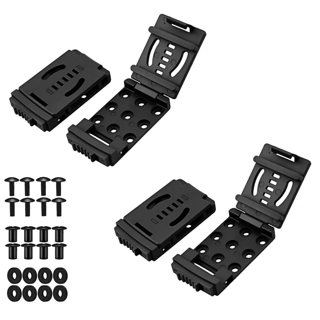 YCYU 2-Pack Knife Belt Clip Outdoor Loops Gun Blade Sheath Tool Lock with Mounting Hardware, Mag Pouches Sheath Holster, Universal Utility EDC Belt Clip Camping DIY Clip Gun Holsters(Black)