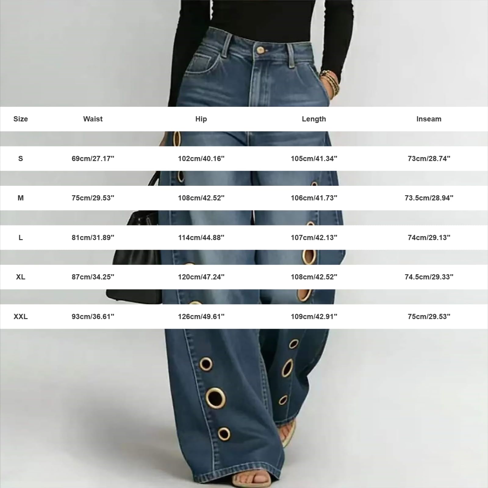 Jeans Baggy Donna Vita Alta Jeans Baggy Curvy Leggeri Pantaloni Elasticizzati Larghi Gamba Larga Tempo Libero Pantaloni Denim Vita Alta Casual Eleganti Comodi Pantalone Moda Wide Leg Hiphop