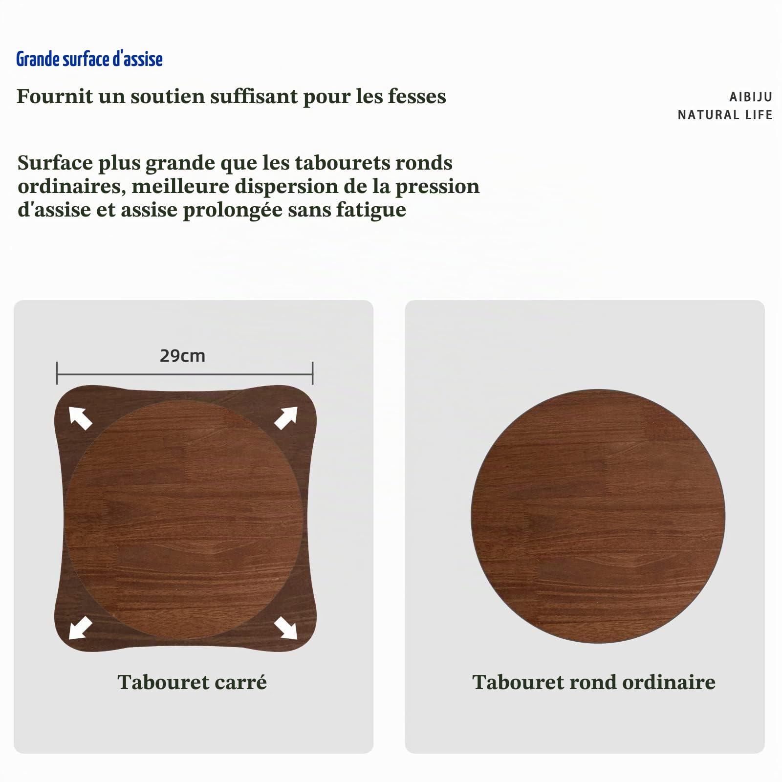 Aibiju Repose-Pieds, Petit Repose-Pieds, Tabouret, Tabouret, Tabouret à Fleurs, marchepied en Bois (Marron), JPRF-1353