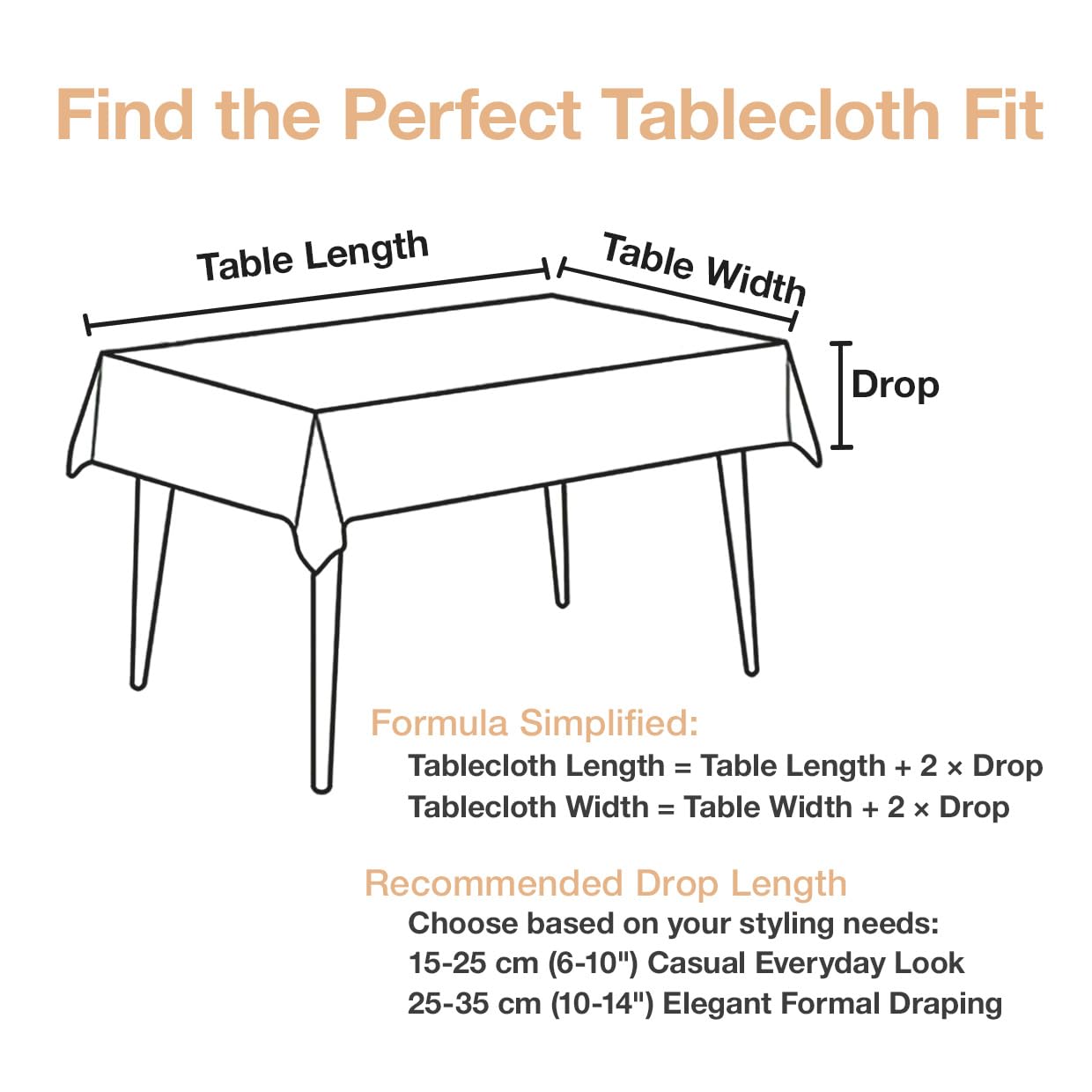 SPRICA Jacquard Tablecloth Water Resistance Solid Colour Heavy Weight Soft Table Cover, Machine Washable, Rectangle 210x150cm - Image 2