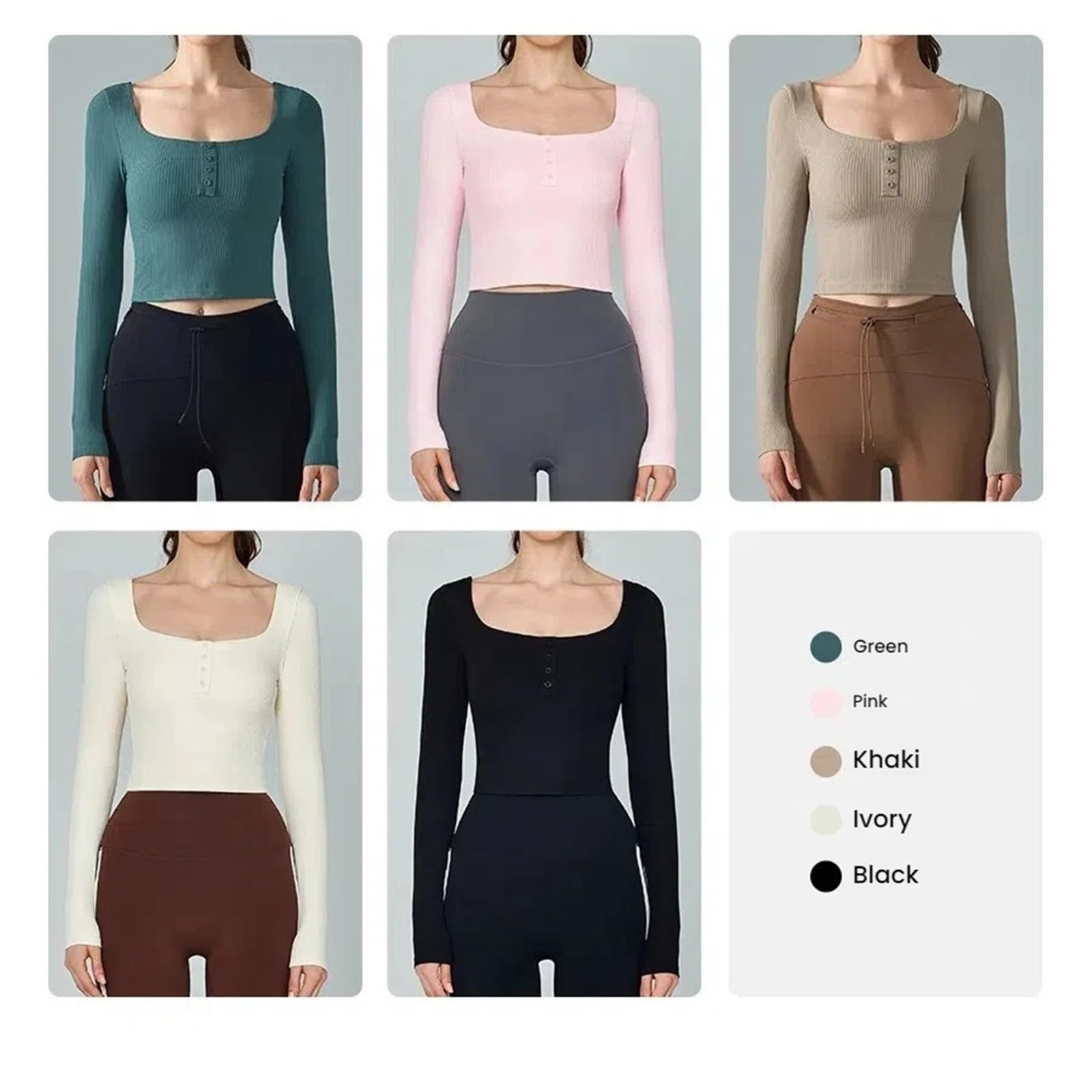 Reggiseno Incorporato a Maniche Lunghe for Top da Yoga da Donna