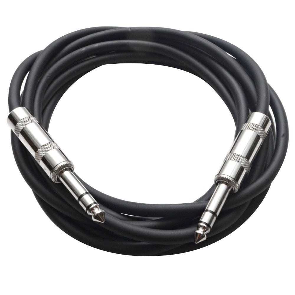 Seismic AudioSATRX-10 - Black 10' 1/4" TRS to 1/4" TRS Patch Cable