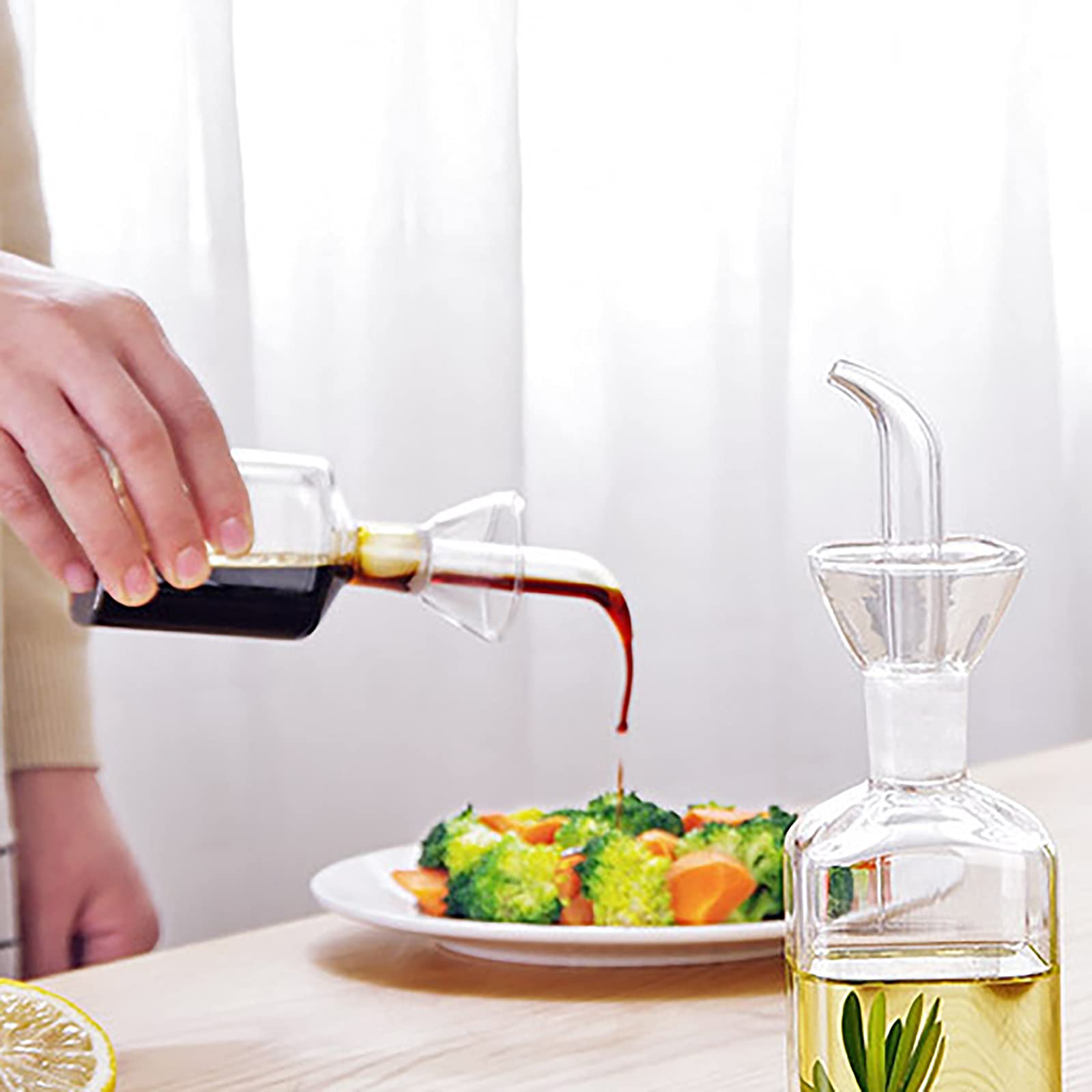 Bottiglia Olio E Aceto Nago In Vetro - 500ml Con Dosatore Salvagoccia - Foto 2