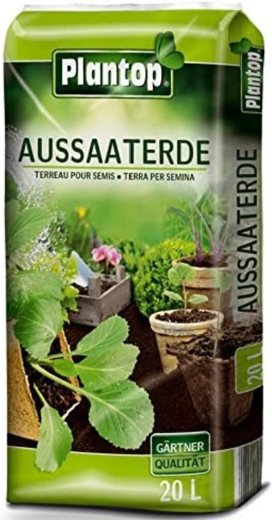 Aussaaterde 20 Liter Plantop Anzuchterde Pikiererde Blumenerde Growerde