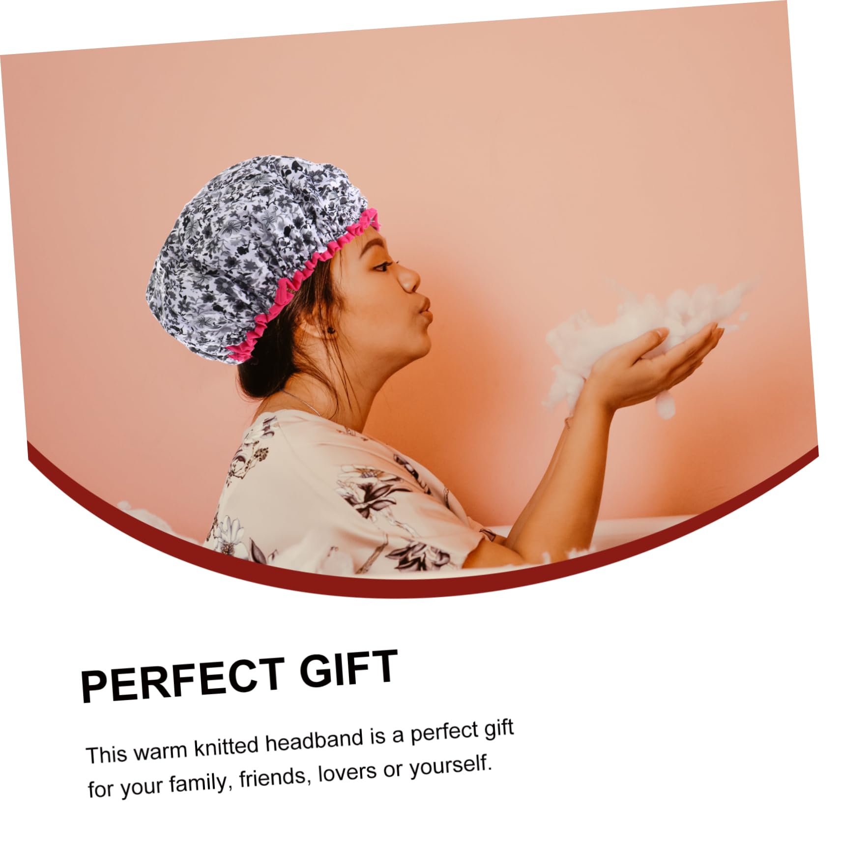 Beaupretty 6piezas Gorro Doble Para Pack De Sombreros Para Mujeres Diseño Impreso Para Cuidado Facial Baños y Limpieza Del Hogar