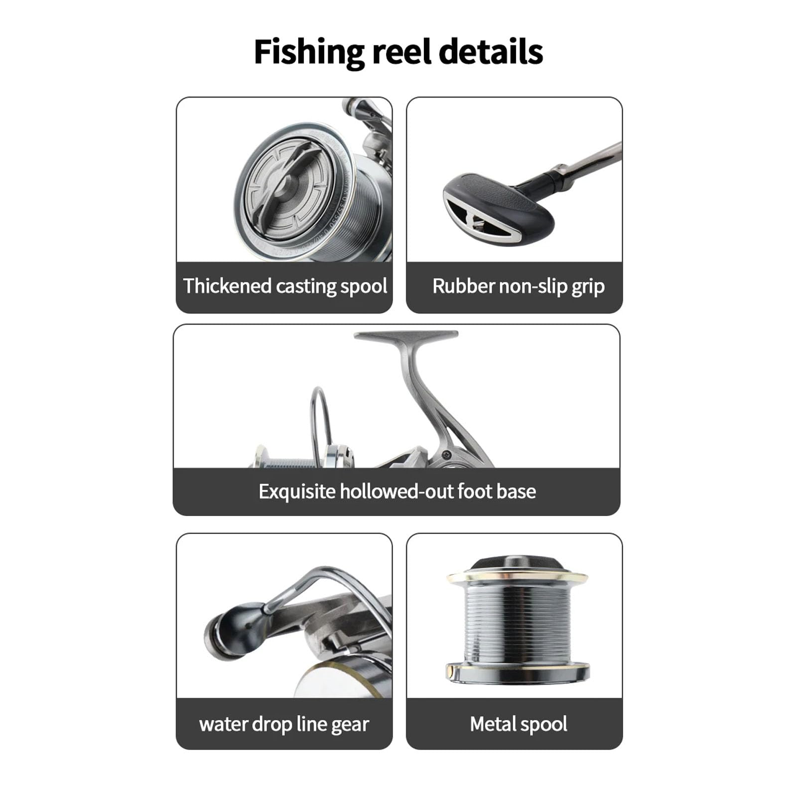 Durabilità Metallo Mulinello Crank Parte di Ricambio Professionale Pesca per Pescatori Professionali Manico Leggero
