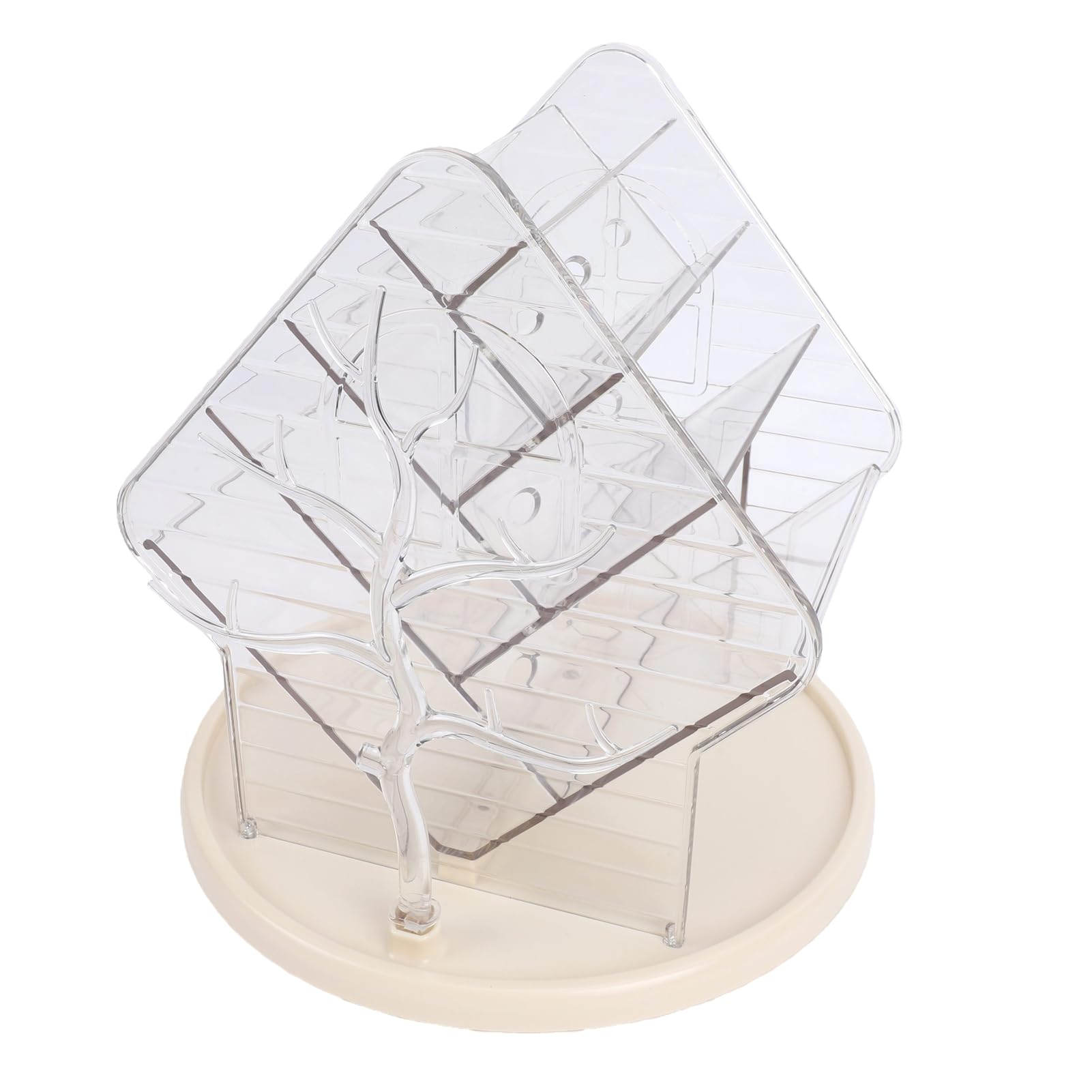 ACOGEDO Clear Rotating Makeup Organizer 360 Degree Rotating Cosmetic Organizer with Multi Layer Spacious Compartments for Cosmetics Skincare Perfume Jewelry (Transparent)