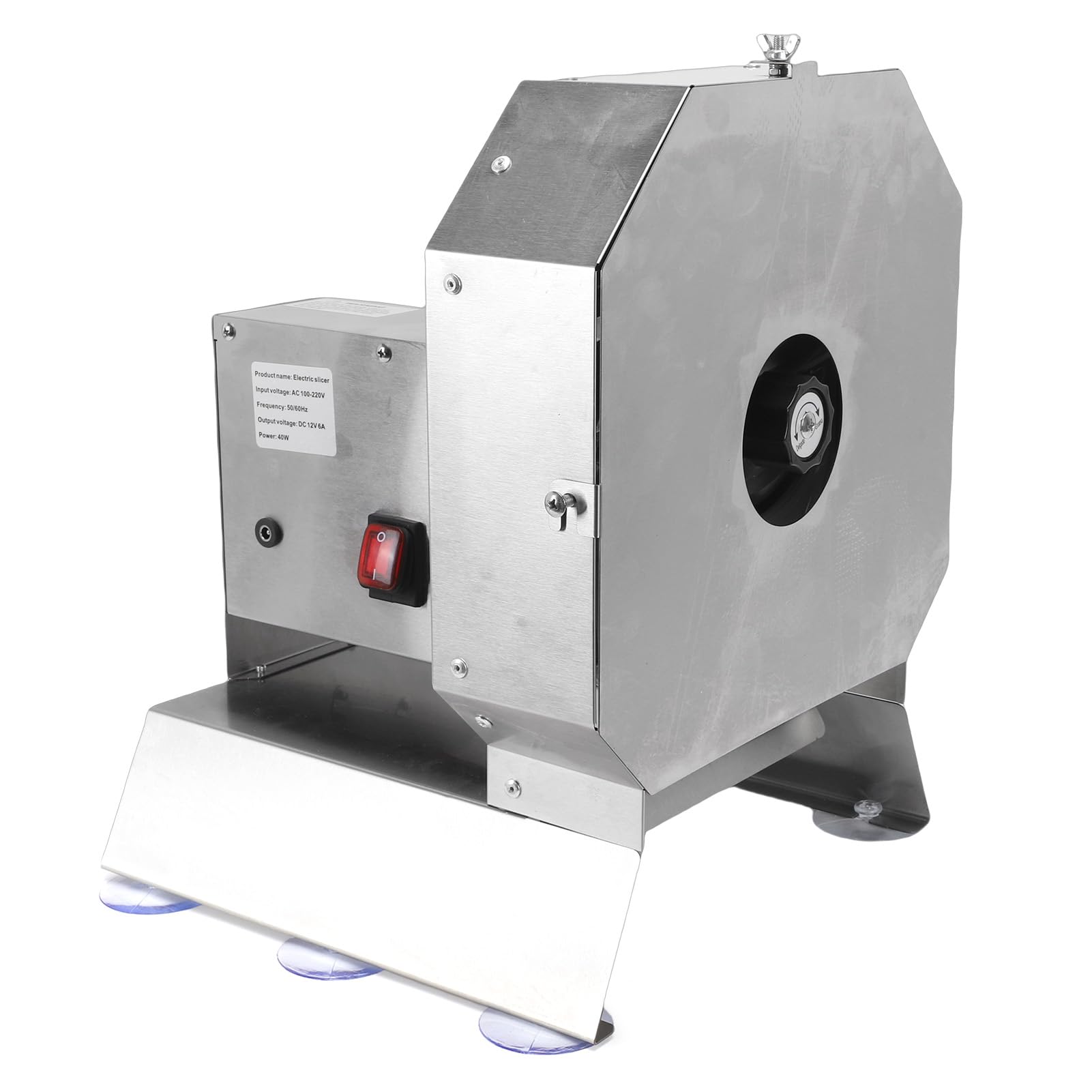 Haofy Cortador de Verduras Manual Eléctrico, Máquina para Cortar Frutas, Ajustable, 12 Mm de Espesor, Acero Inoxidable para el Hogar, Cocina, Uso Comercial, Cebolla, (Enchufe de la UE 100-240V)