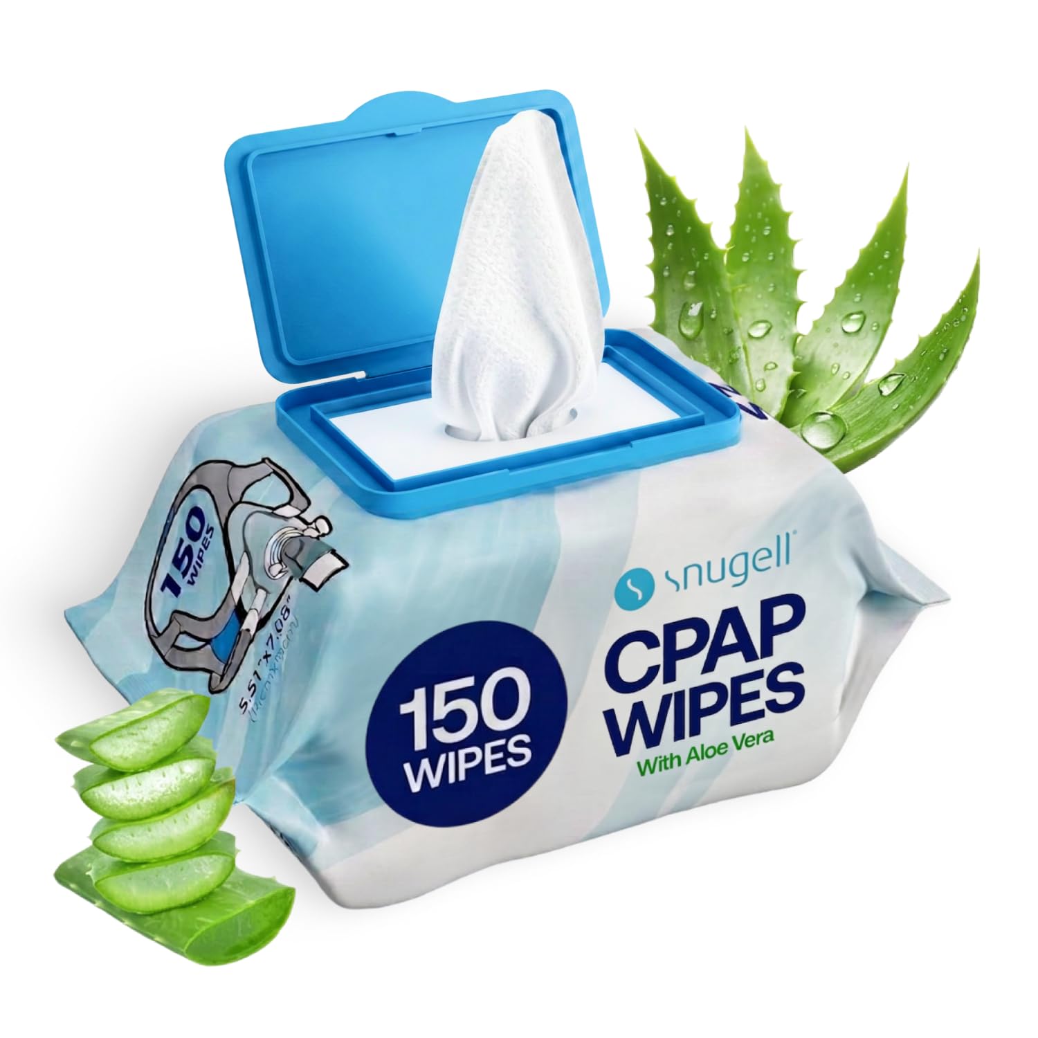 Snugell CPAP Mask Wipes - 150 Count -1