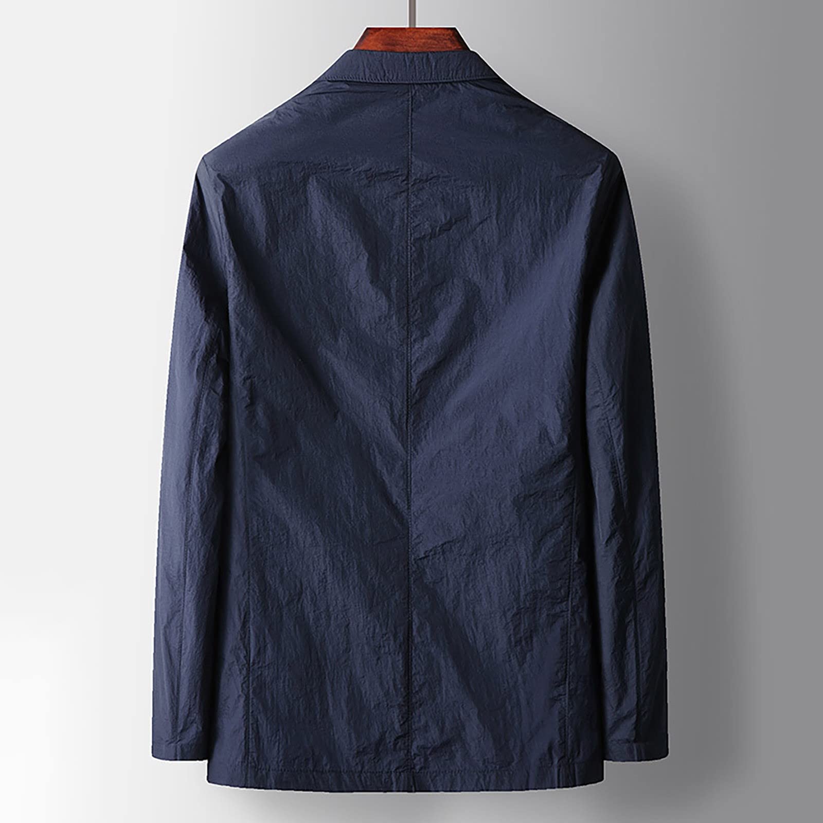 Giacca business casual uomo - Leggera loose in lino e cotone, blazer colletto a revers, a bottoni suit blazer