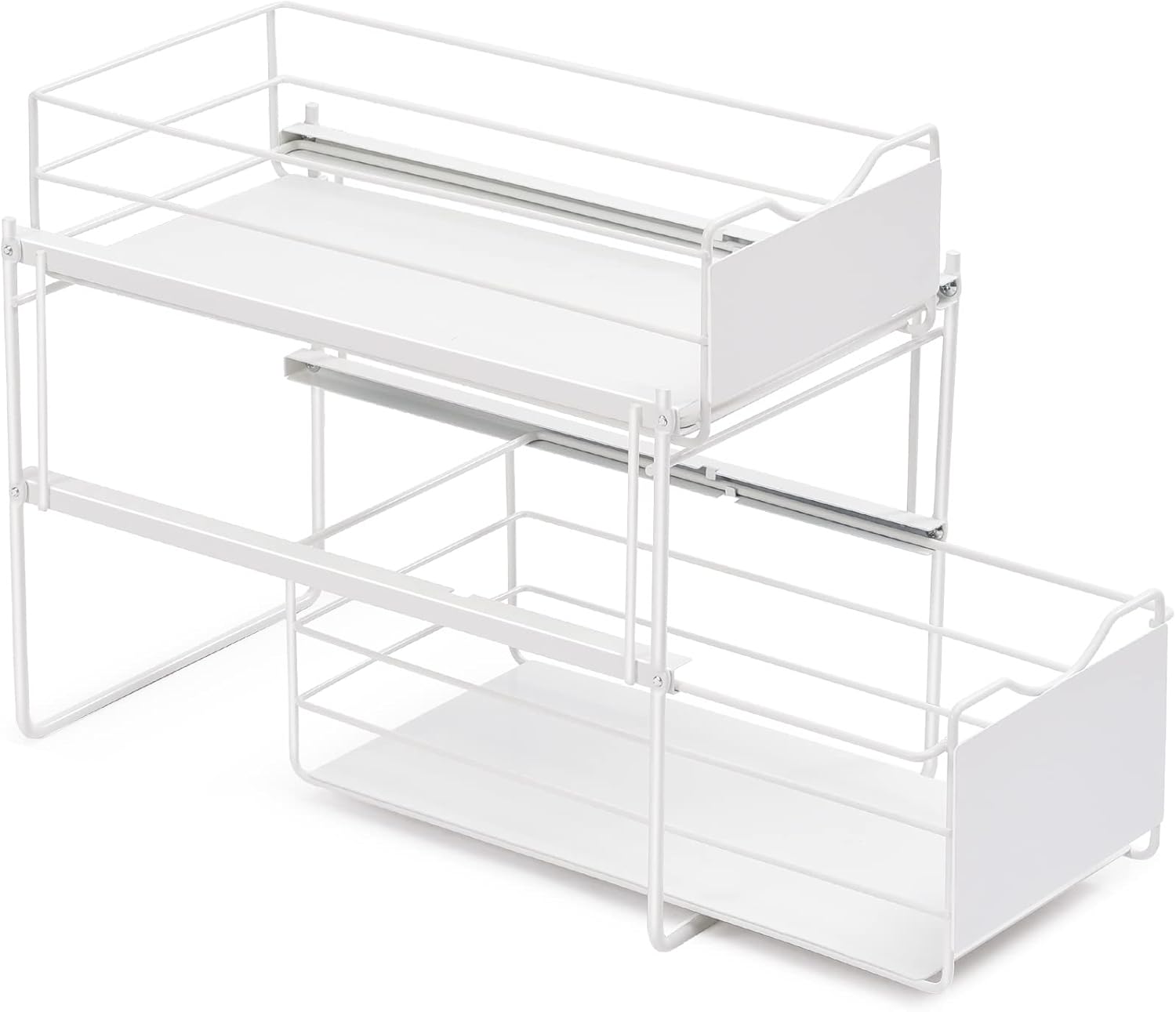 KINGRACK Stackable 2Tier Organizer With Sliding
