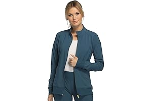 iflex by Cherokee Uniforms Zip Front Scrub Jackets for Women CK303