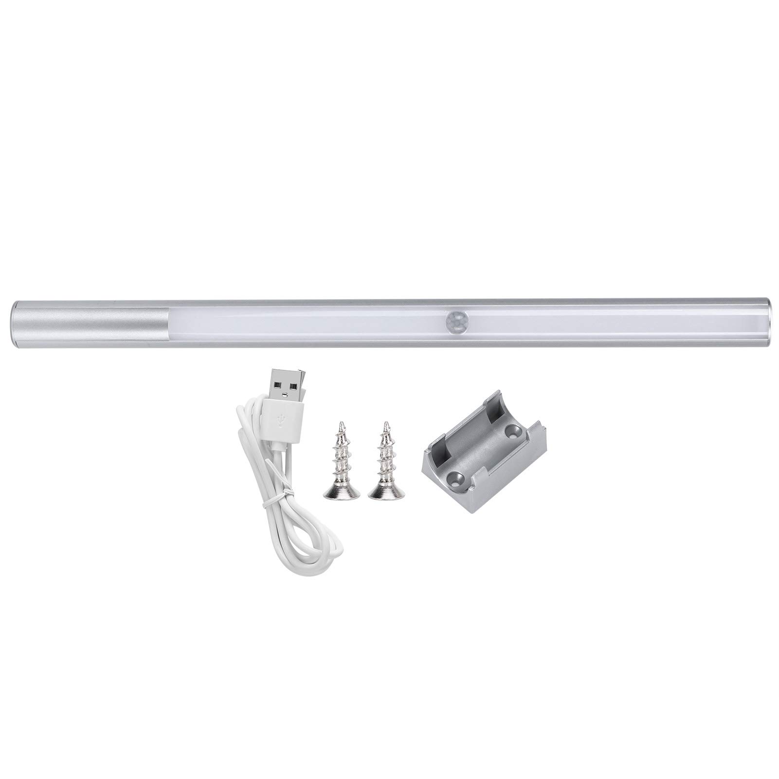 Lampada LED portatile USB di ricarica sensore di movimento luce notturna regolazione angolo bianco