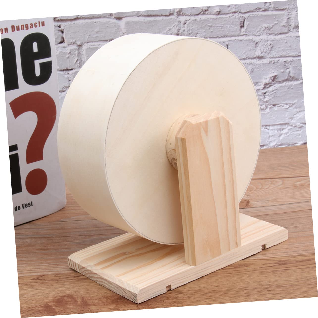 Rueda De Ejercicio De Madera para Hámsteres y Roedores Rueda Silenciosa y para Mediano para Fortalecer Uñas y Patas