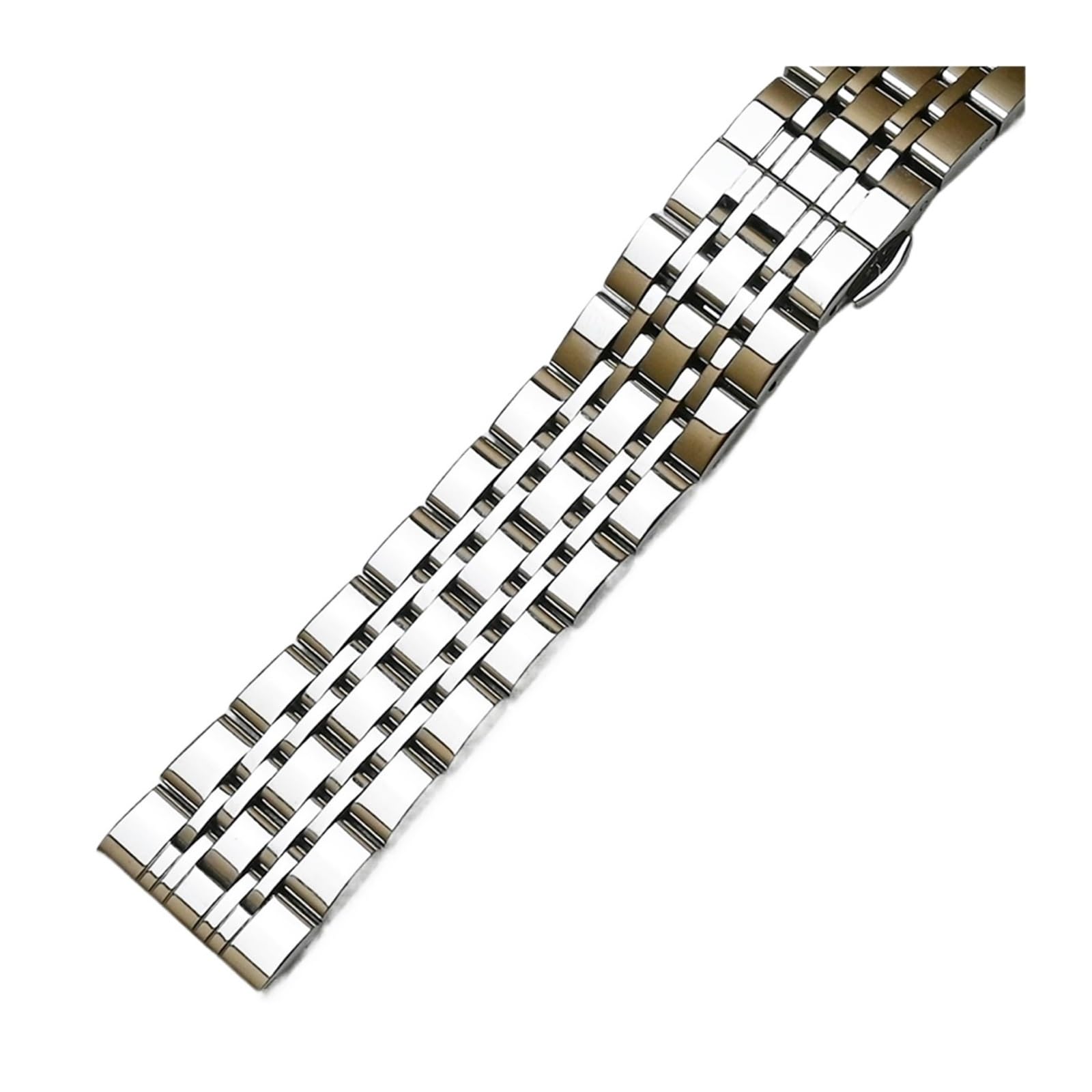 HMFang Bracelet de montre en acier inoxydable 12 mm 16 mm 18 mm 19 mm 20 mm 22 mm 24 mm Bracelet de montre compatible avec les montres mécaniques à quartz (argent, rose doré, 24 mm)