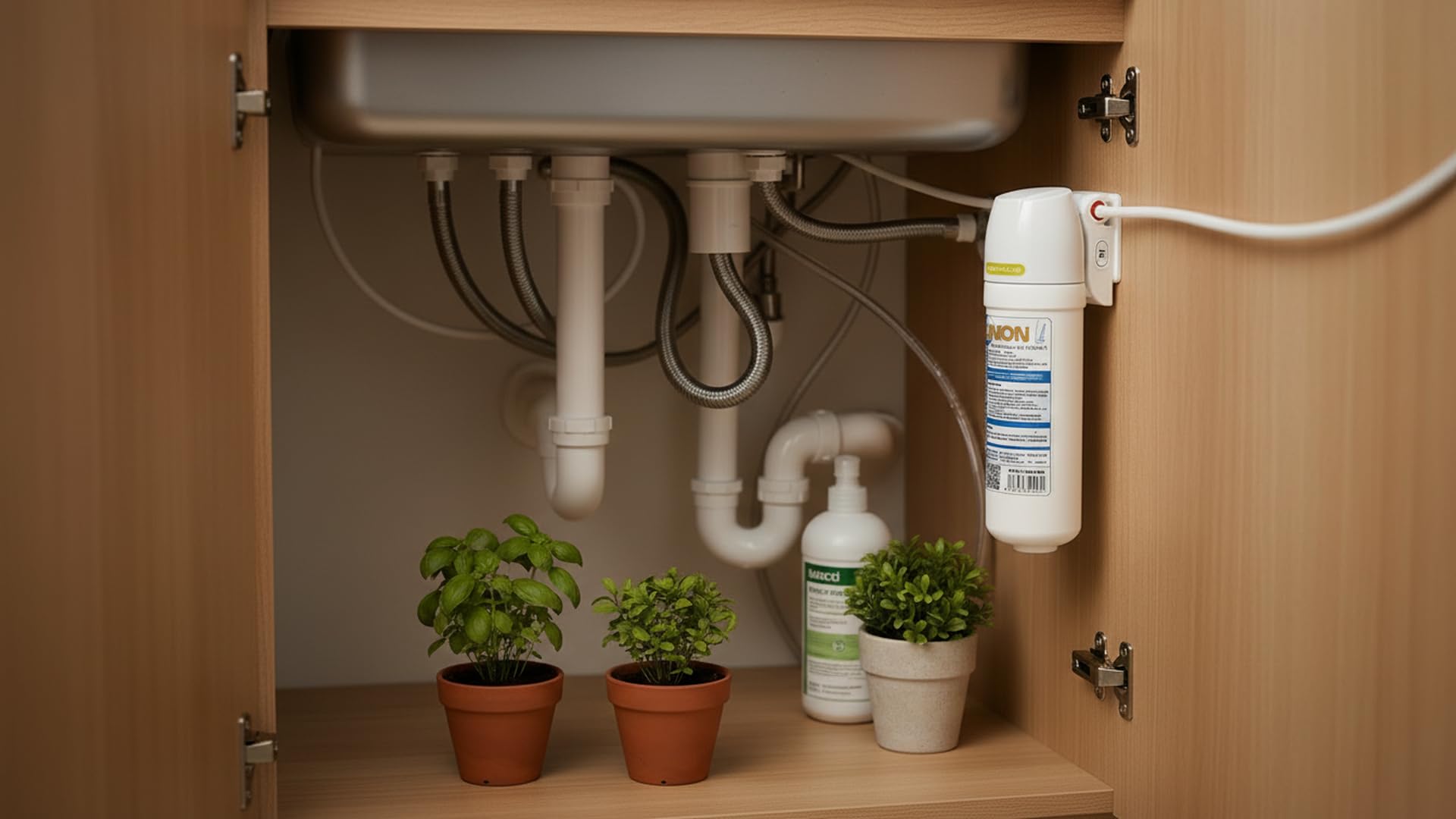 UNION 4. universeller Wasserfilter für SBS Kühlschrank ersetzt alle externen Kühlschrankfilter mit 1/4Zoll (6,35mm) Schlauch. Set: Filter, Filterkopf, Wasserschlauch