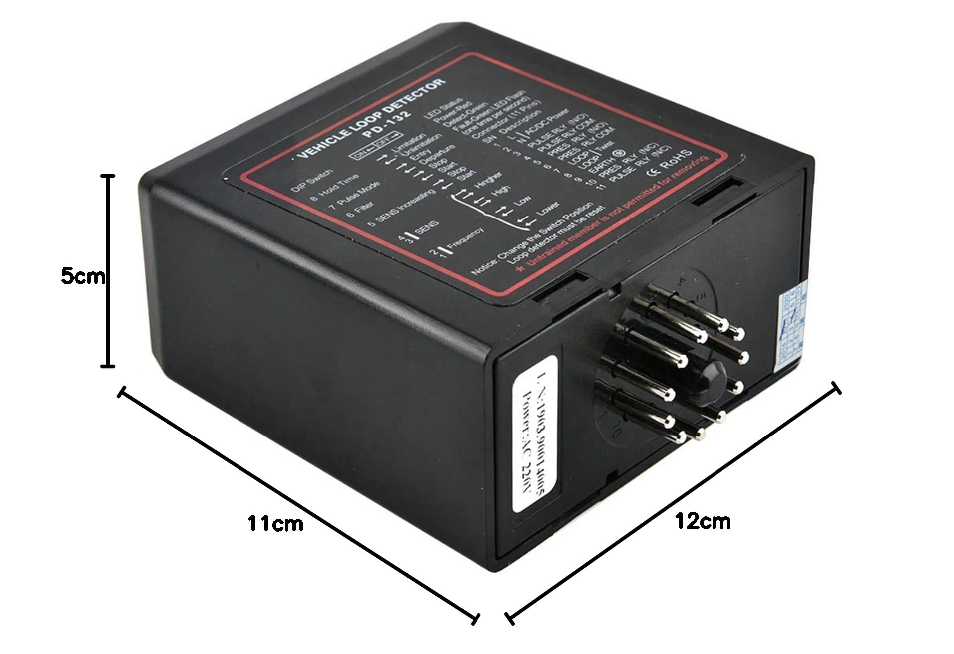 Detector de Sensor de Salida de Bucle de Vehículo, Detector de Bucle de Vehículo Inductivo de un Solo Canal con Tiempo de Pulso Seleccionable, Detector de Bucle de Vehículo para