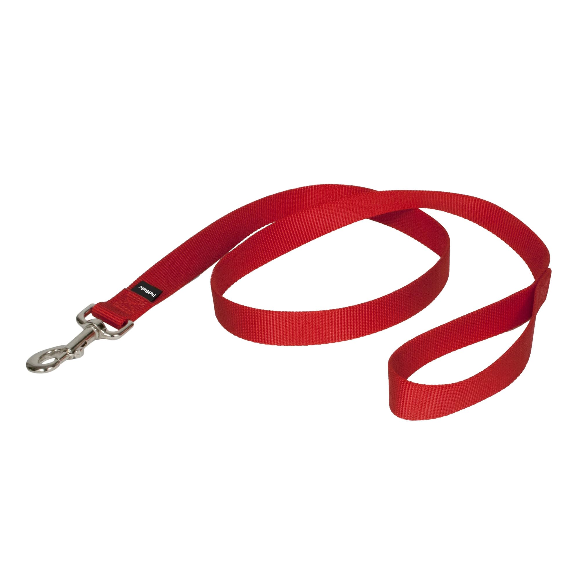 PetSafe Nylon Dog Leash - Strong, Durable, Traditional Style Leash with Easy to Use Bolt Snap - 1 in. x 4 ft., Red