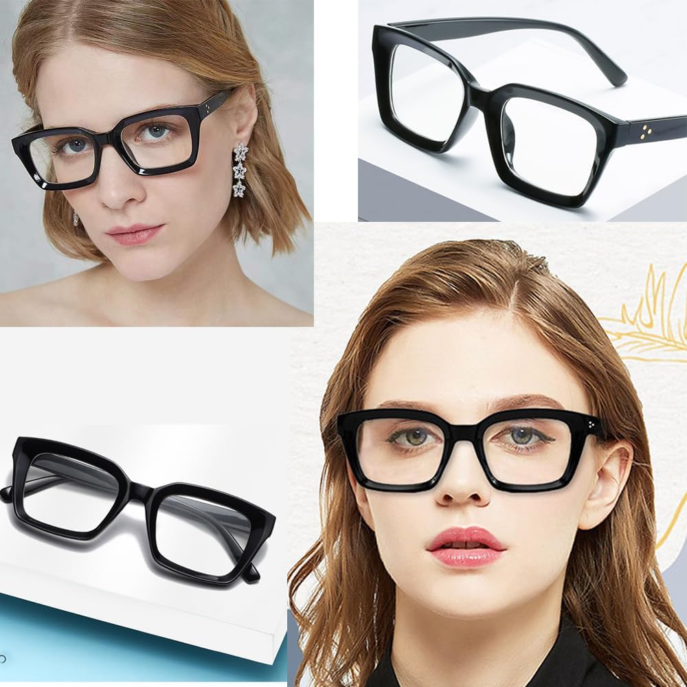 HIYANJN 3 Pack Progressive Multifocal Reading Glasses for Women Men Oprah style Blue Light Blocking Spring Hinger Readers - Image 2