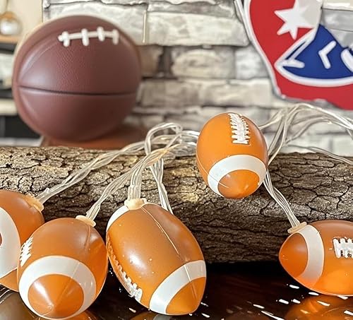 Miniatura 4 de YEAMAR Guirnalda de luces de fútbol de 13 pies20 LED alimentadas por pilas para decoración de habitación de niños, luces decorativas de fiesta