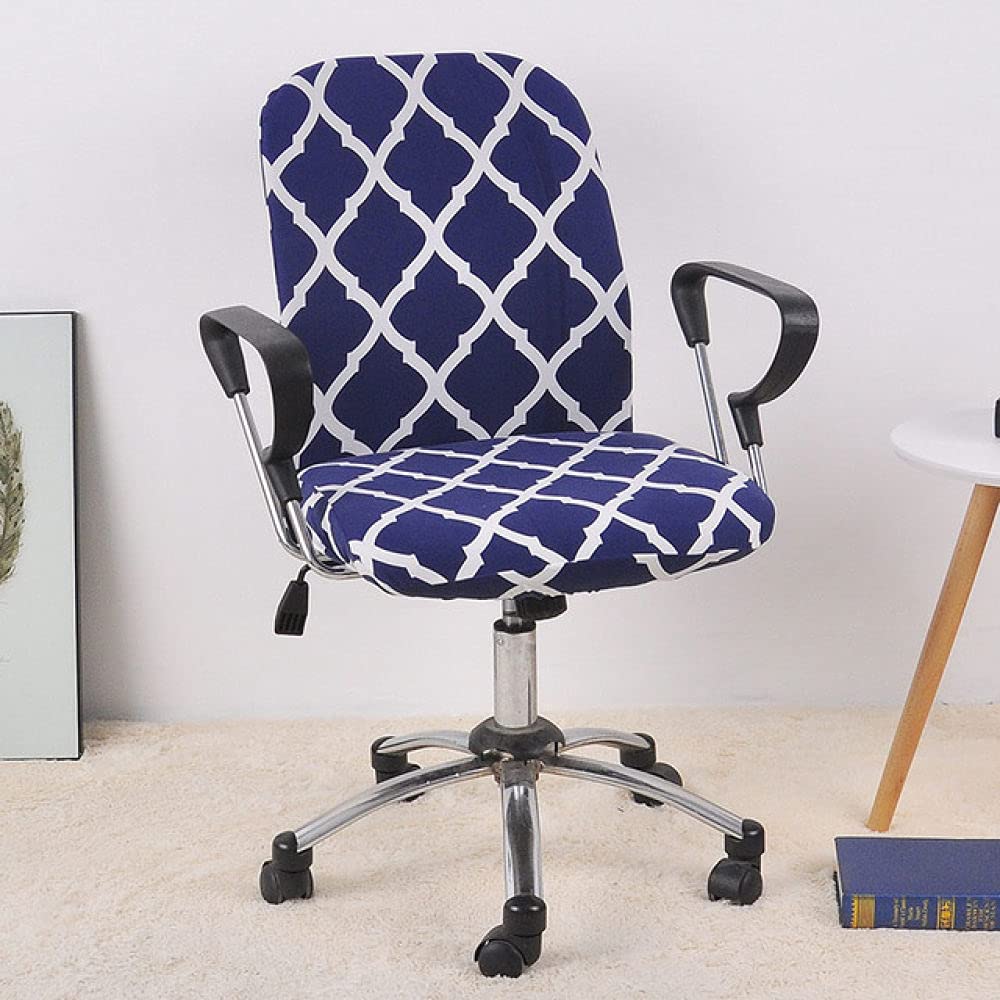 Funda para silla de oficina de cuadros para teletrabajo y estudio en casa pack de 2
