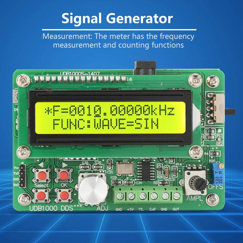 DDS generator funkcji, moduł cyfrowy UDB1005S/UDB1008S z wyświetlaczem LCD UAC 220 V i różnymi formami sygnału (wtyczka EU 5 MHz)