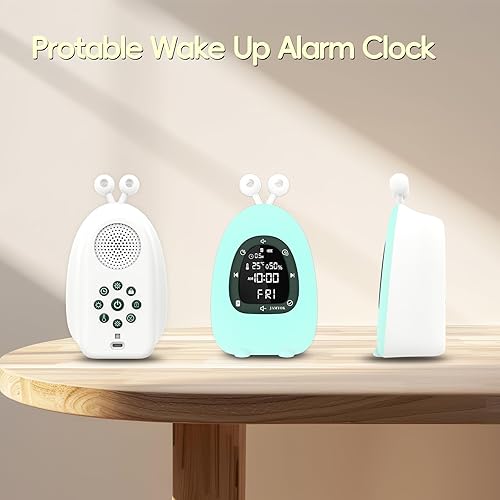 Miniatura 8 de Reloj despertador Sunrise con luz de despertador, máquina de sonido de ruido blanco con 20 sonidos relajantes, 10 luces nocturnas, altavoz