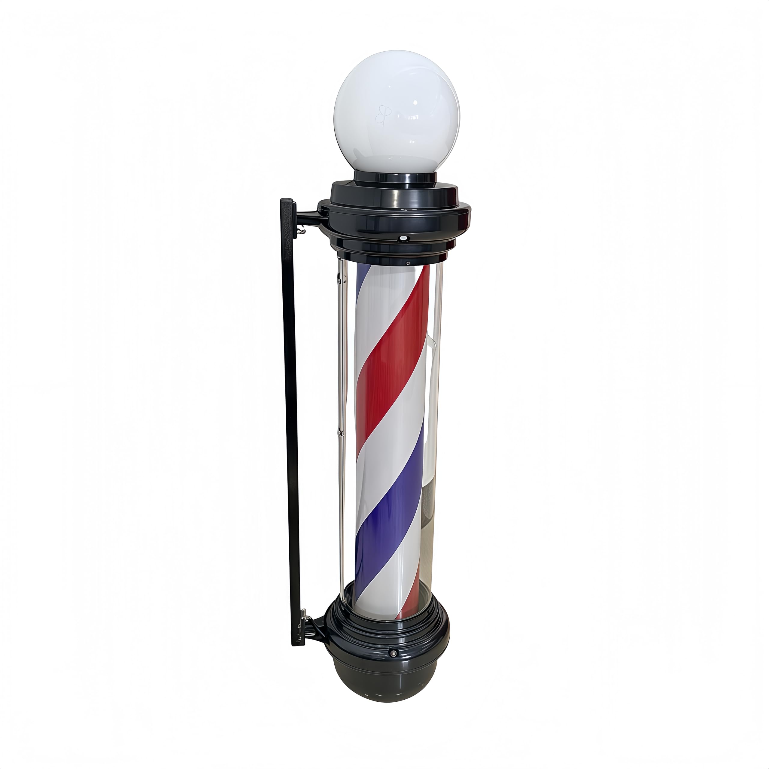 Concise Home Rotating Barber Pole Light, Red White Blue, Wall Mount, LED, Classic Vintage Style,Waterproof Outdoor Hair Salon Lights 90CM