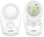 VTech DM1211 Enhanced Range Digital Audio Baby Monitor with Night Light, 1 Parent Unit, Silver & White