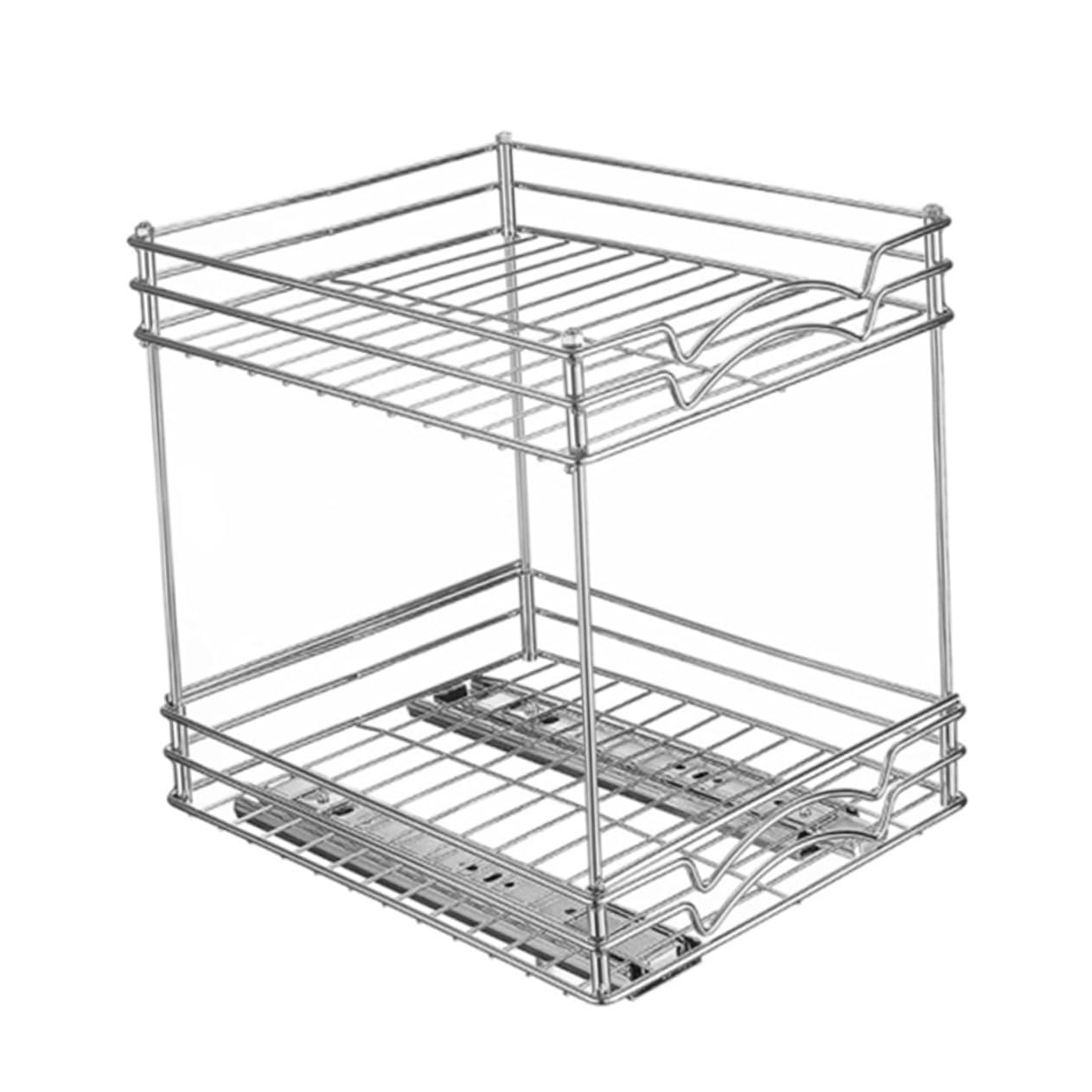 Alipis Estante de Especias para Almacenamiento en Espacios Estrechos de Doble Capa de Metal Diseño Deslizante de Cocina y Encimera
